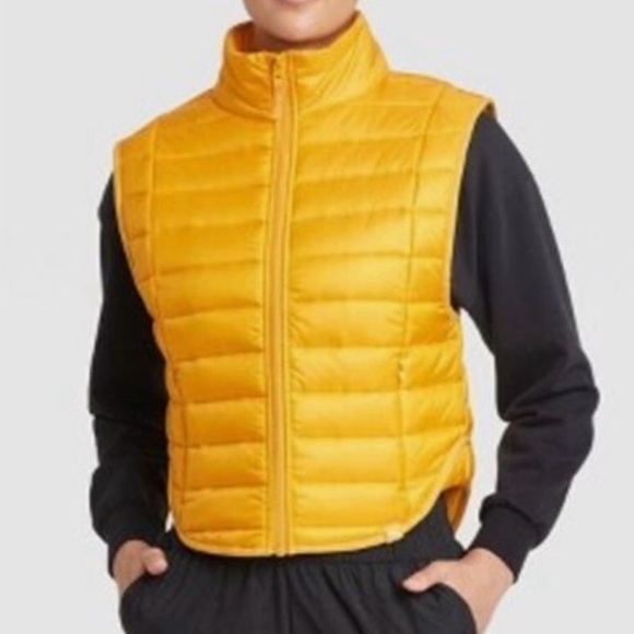 NWT Women’s Quilted Puffer Vest JoyLab Lightweight Puffy Vest Zip up Side Pocket - Picture 1 of 6